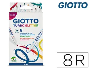 Giotto Turbo Glitter Est. 8 Unids