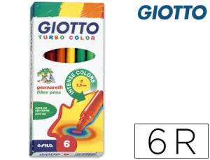 6 Rotuladores Giotto Turbo Color