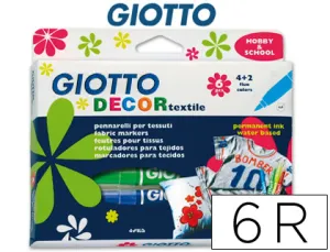 6 Rotuladores Decor Ropa Giotto Textile Giotto - Fila