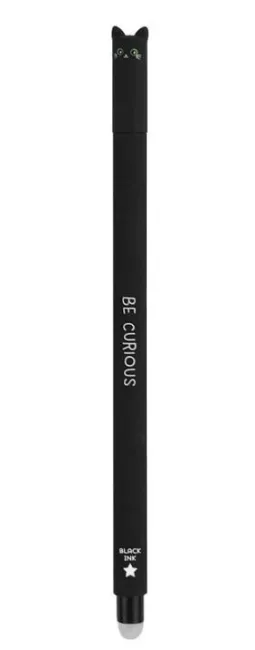 Erasable Gel Pen Cat Negro Legami