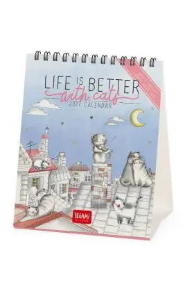 Desk Calendar 2027 - Cats Legami