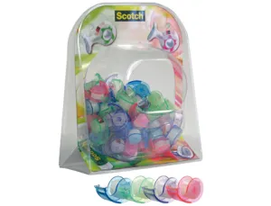 (144) Expositor Mini Rollo Scotch 4 Colores