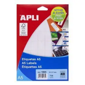 Etiqueta A5 Apli 19X27