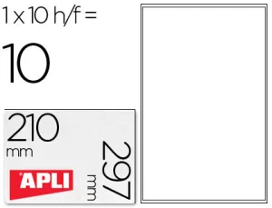 Etiquetas Transparentes Apli 10 A4