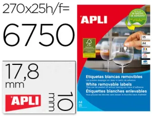 Etiquetas B. i/L/C Rem. 17,8X 10,0 25H