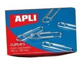 Clips Plata Nº3 40Mm 100U