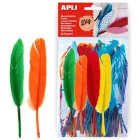 Bolsa 100 Plumas de Colores Apli