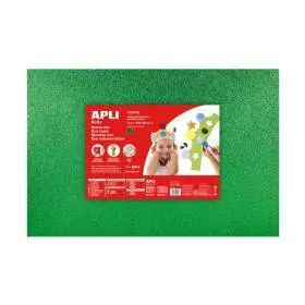 Goma Eva Verde Purpurina