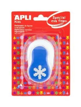 Perforadora Figuras Eva Copo Nieve Azul