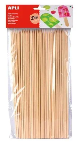 Bolsa 50 Palo Redondo Madera Pincho 200X3Mm Apli