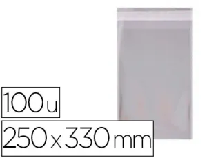 B. 100 Bolsas Pp Cierre Adhesivo 250X330Mm Apli