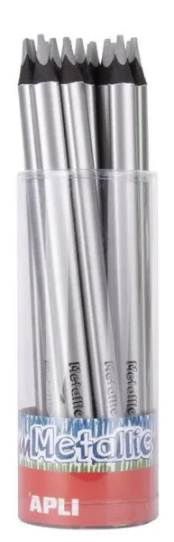 Lapiz Jumbo Metallic Gris
