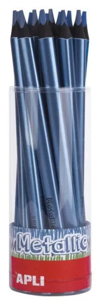 Lapiz Jumbo Metallic Azul