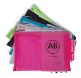 B. Zipper Bag Nylon A6 Col. Surtido