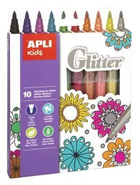 Caja Rotuladores Glitter Apli