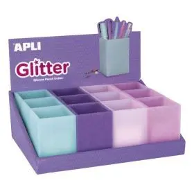 Cubilete Silicona Glitter 4 Color Apli
