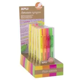 Marcador Retractable Highligther 4 Fluor Pastel Apli