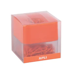 Dispensador Clips Neon Naranja