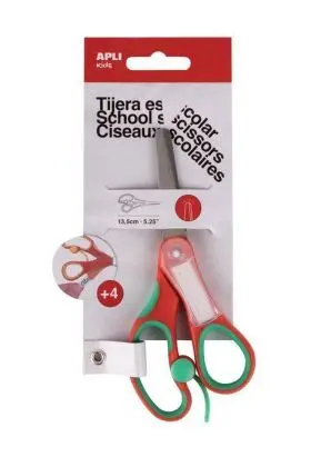 Tijera Escolar Nombre Rojo 13,5Cm