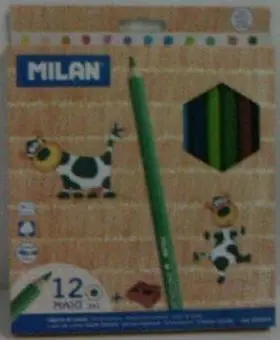 Caja 12 Lapices Color Maxi Hexagonales Milan