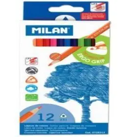 Caja12 Lapices Milan Color Triangulares