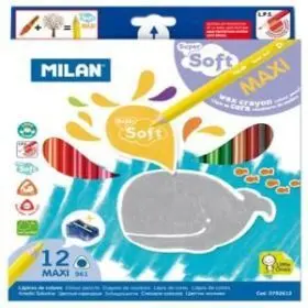 Caja 12 Lapices Colores Maxi Super Soft