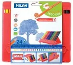 Caja Plastico 24 Colores Trangulares