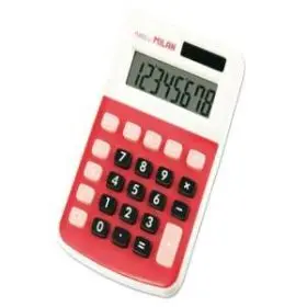 Calculadora 8 Digitos Roja Milan