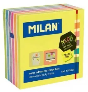Cubo 400 Notas Adhesivas 76X76 Colores
