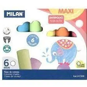 Caja 6 Tizas Maxi de Colores Carbonato