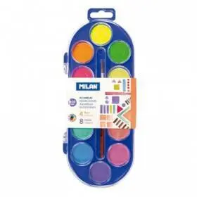 Estuche Acuarelas Fluor 12 Pst.