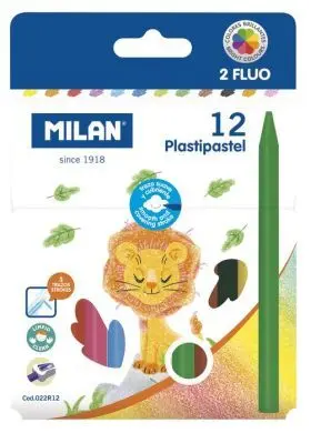 Estuche 12 Colores Redo. Plasti. Milan
