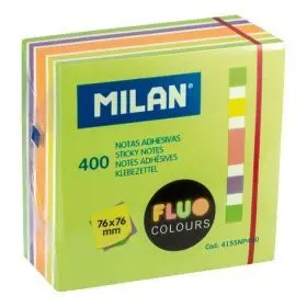 Cubo 400 Notas Adhesivas 76X76 Fluo