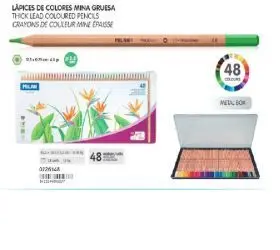 Caja Metal 48 Lapices Colores Mina Grand