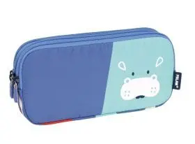 Portatodo 3 Cremalleras Fun Animals Azul