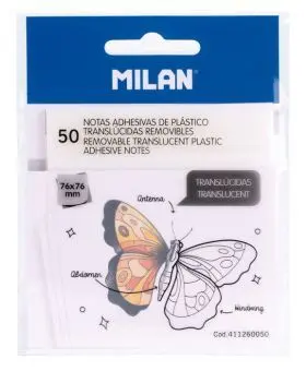 Bloc 50 Notas Transp. Blanco 76X76Mm