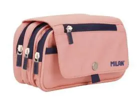 Portatodo 4 Cremalleras Solapa 1918 Rosa