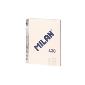 Libreta A4 Beige 80H. Espiral Cuadricula