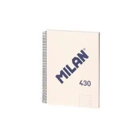 Libreta A4 Beige 80H. Espiral Lineas