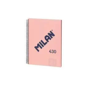 Libreta A4 Rosa 80H. Espiral Cuadricula