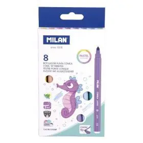 Estuche 8 Rotul. Pastel Punta Conica