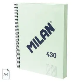 Cuaderno A4 Verde 120H. Espiral Cuadricula