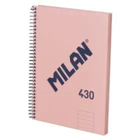 Cuaderno A5 Rosa 80H. Espiral Lineas 430