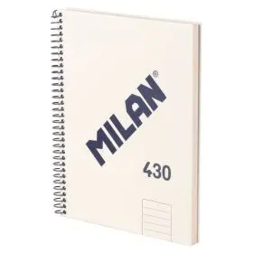 Cuaderno A5 Beige 80H. espiral Lineas 430