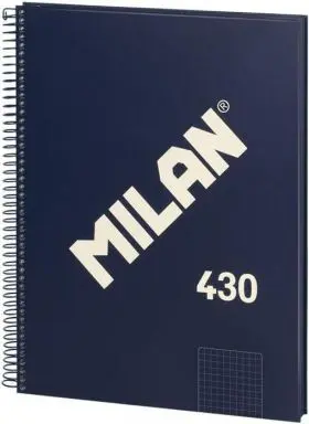 Cuaderno A4 Azul 80H. Espiral Liso 430