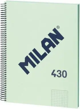 Cuaderno A4 Verde 80H. Espiral Liso 430