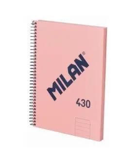 Cuaderno A5 Rosa 80H. Espiral Liso 430