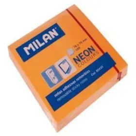 Bloc Notas 76X76Mm Naranja Brillante