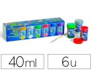 Caja 6 Temperas con Purpurina 20Ml