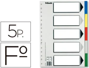 5 Separadores Folio Esselte